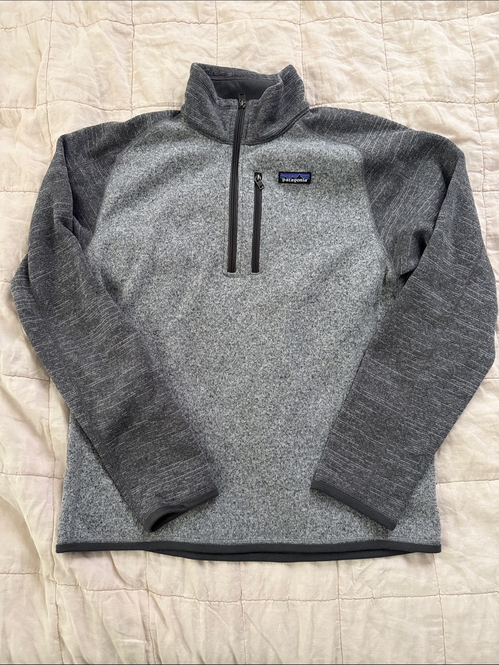 Patagonia Two-Tone Gray Half-Zip Pullover size M